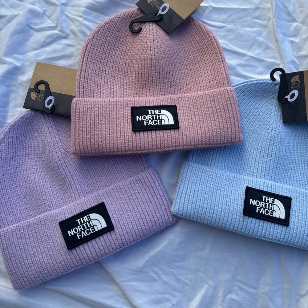 The North Face Beanie Set - Pink, Purple, and Blue - Picture 1 of 1